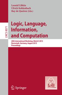 Produktbild: Logic, Language, Information, and Computation