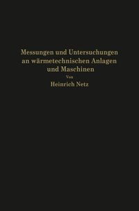 Produktbild: Messungen und Untersuchungen an w&auml;rmetechnischen Anlagen und Maschinen