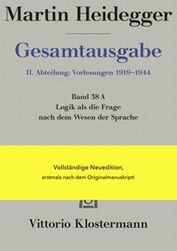 Produktbild: Logik als die Frage nach dem Wesen der Sprache