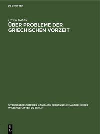 Produktbild: &Uuml;ber Probleme der griechischen Vorzeit