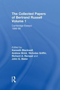 Produktbild: The Collected Papers of Bertrand Russell, Volume 1