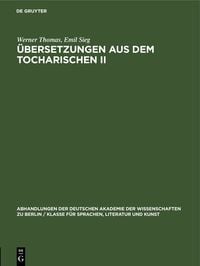Produktbild: &Uuml;bersetzungen aus dem Tocharischen II