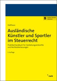 Produktbild: Ausl&auml;ndische K&uuml;nstler und Sportler im Steuerrecht