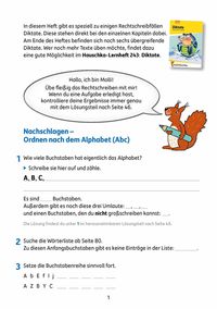Deutsch 4. Klasse Übungsheft - Rechtschreiben und Diktate
