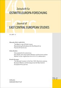 Produktbild: Zeitschrift f&uuml;r Ostmitteleuropa-Forschung (ZfO) 70/2 / Journal of East Central European Studies (JECES)