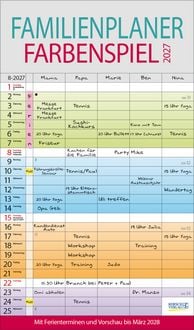 Produktbild Familienplaner Farbenspiel 2027