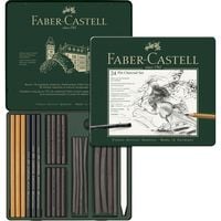 Produktbild: Faber-Castell Pitt Charcoal Set, Rei&szlig;- und Zeichenkohle mit Zubeh&ouml;r, 24er Set