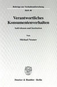 Produktbild: Verantwortliches Konsumentenverhalten.
