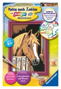 Produktbild: Ravensburger Malen nach Zahlen, Pferd im Stall, Malset