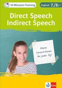 Produktbild: Klett 10-Minuten-Training Englisch Direct Speech - Indirect Speech 7./8. Klasse