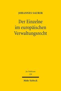 Produktbild: Der Einzelne im europäischen Verwaltungsrecht