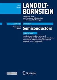 Produktbild: New Data and Updates for several Semiconductors with Chalcopyrite Structure, for several II-VI Compounds and diluted magnetic IV-VI Compounds