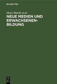 Produktbild: Neue Medien und Erwachsenenbildung