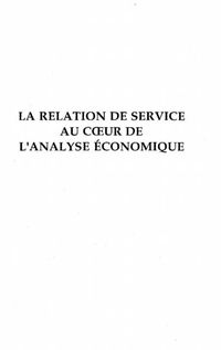 Produktbild: Relation de service au coeur de l'analys