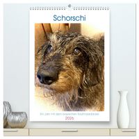 Produktbild: Schorschi &ndash; Ein Jahr mit dem bayrischen Rauhhaardackel (hochwertiger Premium Wandkalender 2026 DIN A2 hoch), Kunstdruck in Hochglanz