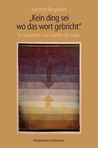 Produktbild: "Kein Ding sei wo das wort gebricht"