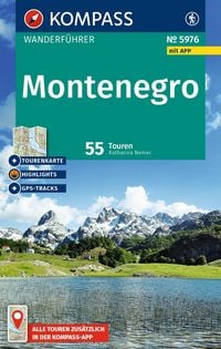 Produktbild: KOMPASS Wanderf&uuml;hrer Montenegro, 55 Touren mit Extra-Tourenkarte