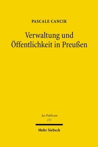 Produktbild: Verwaltung und &Ouml;ffentlichkeit in Preu&szlig;en