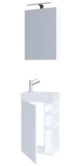 Produktbild: 2-tlg G&auml;ste WC Bad Waschtisch Lumia Spiegelschrank