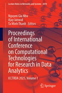 Produktbild: Proceedings of International Conference on Computational Technologies for Research in Data Analytics