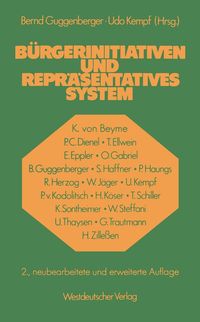 Produktbild: B&uuml;rgerinitiativen und repr&auml;sentatives System