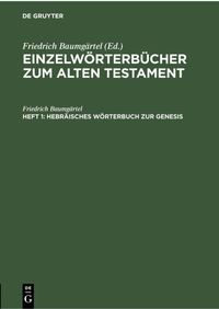 Produktbild: Hebr&auml;isches W&ouml;rterbuch zur Genesis