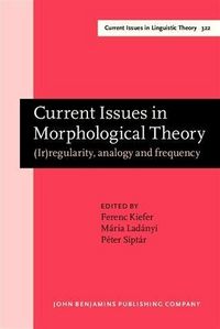 Produktbild: Current Issues in Morphological Theory
