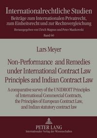 Produktbild: Non-Performance and Remedies under International Contract Law Principles and Indian Contract Law