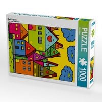 Produktbild: CALVENDO Puzzle Dorf Popart | 1000 Teile Lege-Gr&ouml;&szlig;e 64x48cm Foto-Puzzle f&uuml;r gl&uuml;ckliche Stunden