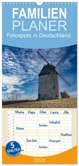 Produktbild: Familienplaner 2026 - Fotospots in Deutschland mit 5 Spalten (Wandkalender, 21 x 45 cm) CALVENDO