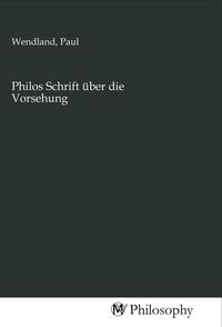 Produktbild: Philos Schrift &uuml;ber die Vorsehung
