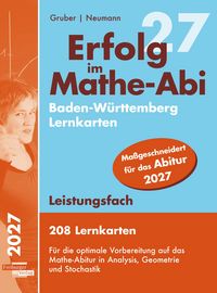 Produktbild: Erfolg im Mathe-Abi 2027, 208 Lernkarten Leistungsfach Allgemeinbildendes Gymnasium Baden-W&uuml;rttemberg