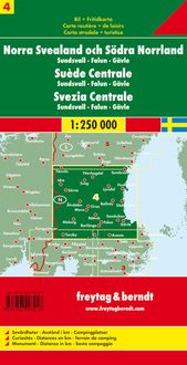 FuB Schweden 04 Mitte, Sundsvall, Falun, Gävle 1 : 250 000. Autokarte