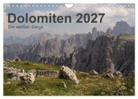 Produktbild: Dolomiten 2027 - Die wei&szlig;en Berge (Wandkalender 2027 DIN A4 quer), CALVENDO Monatskalender