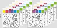 Produktbild: Heyda Mal Set Einhorn - Malblock inkl. Wasserfarben und Pinsel, 10 Motive