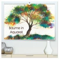 Produktbild: B&auml;ume in Aquarell (hochwertiger Premium Wandkalender 2026 DIN A2 quer), Kunstdruck in Hochglanz