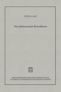 Produktbild: Das ph&auml;nomenale Bewusstsein