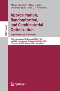 Produktbild: Approximation, Randomization, and Combinatorial Optimization. Algorithms and Techniques