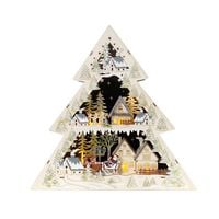 Produktbild: HTI-Living Schwibbogen Weihnachtsmann zu Besuch Natur Grau