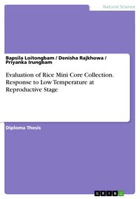 Produktbild: Evaluation of Rice Mini Core Collection. Response to Low Temperature at Reproductive Stage