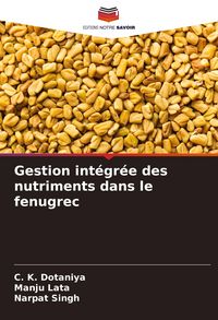 Produktbild: Gestion int&eacute;gr&eacute;e des nutriments dans le fenugrec