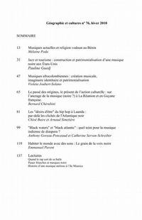 Produktbild: Geographie des musiques noires