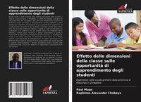 Produktbild: Effetto delle dimensioni della classe sulle opportunit&agrave; di apprendimento degli studenti