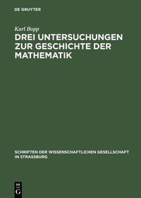 Produktbild: Drei Untersuchungen zur Geschichte der Mathematik