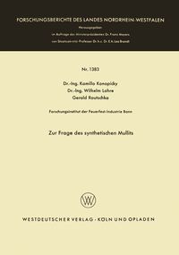 Produktbild: Zur Frage des synthetischen Mullits
