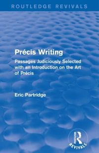 Produktbild: Partridge, E: Pre cis Writing