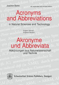 Produktbild: Acronyms and Abbreviations in Natural Science and Technology / Akronyme und Abbreviata - Abk&uuml;rzungen aus Naturwissenschaft und Technik