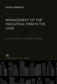 Produktbild: Management of the Industrial Firm in the Ussr