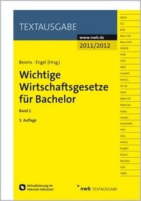 Produktbild: Wichtige Wirtschaftsgesetze f&uuml;r Bachelor 1