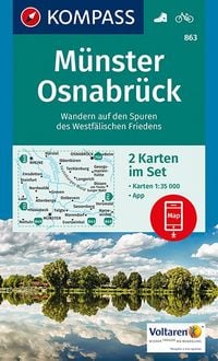 Produktbild: KOMPASS Wanderkarte M&uuml;nster, Osnabr&uuml;ck